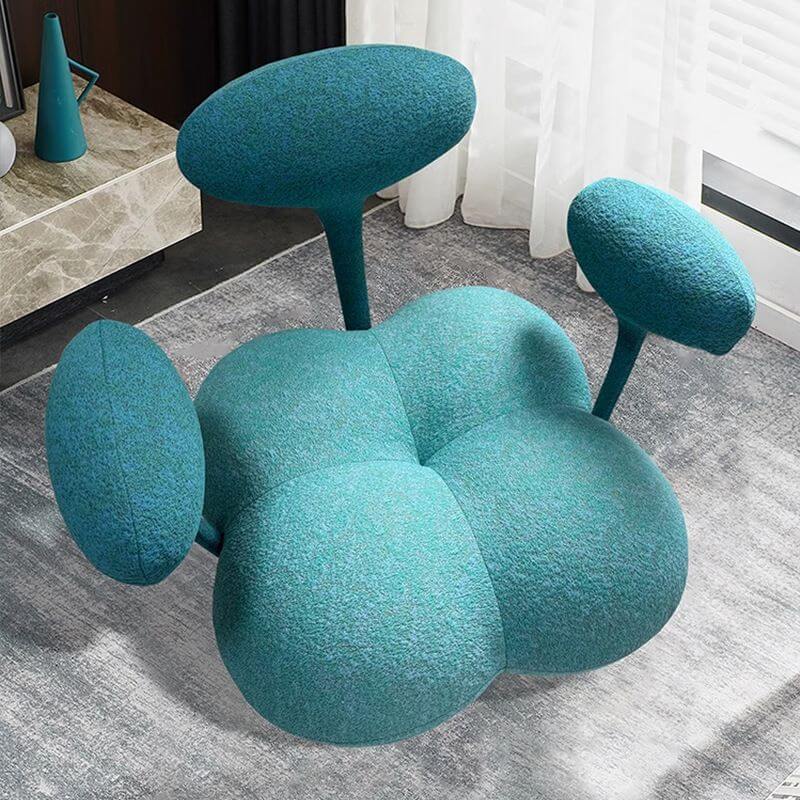 Stylish Solid Color Armchair with Fixed Back & Multicolor Upholstery - Button Tufted Design, 4 Sturdy Legs - Perfect for Living Room, Office or Reading Nook