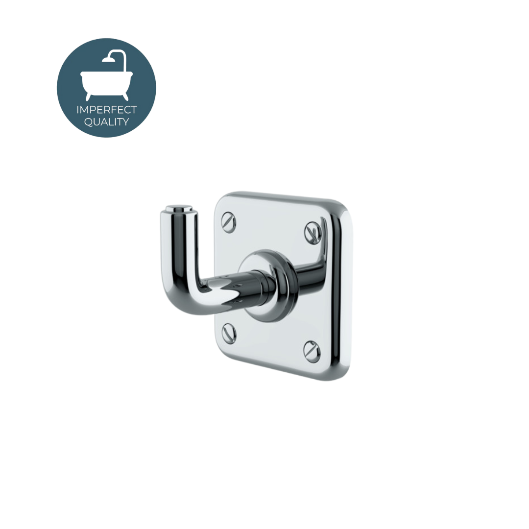 Chrome Waterworks Ludlow Single Hook - Durable Bathroom & Kitchen Wall Hook for Towels, Robes, and Hats - Perfect for Home, Hotel, and Spa Decor