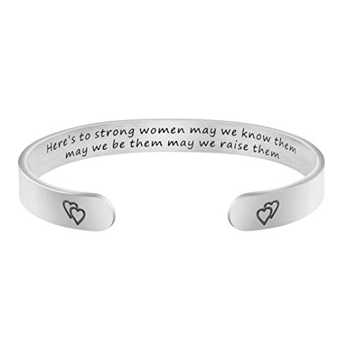 Inspirational Bracelets for Women - Best Friend Encouragement Gifts, Mantra Cuff Bangle for Daily Motivation, Yoga, and Meditation