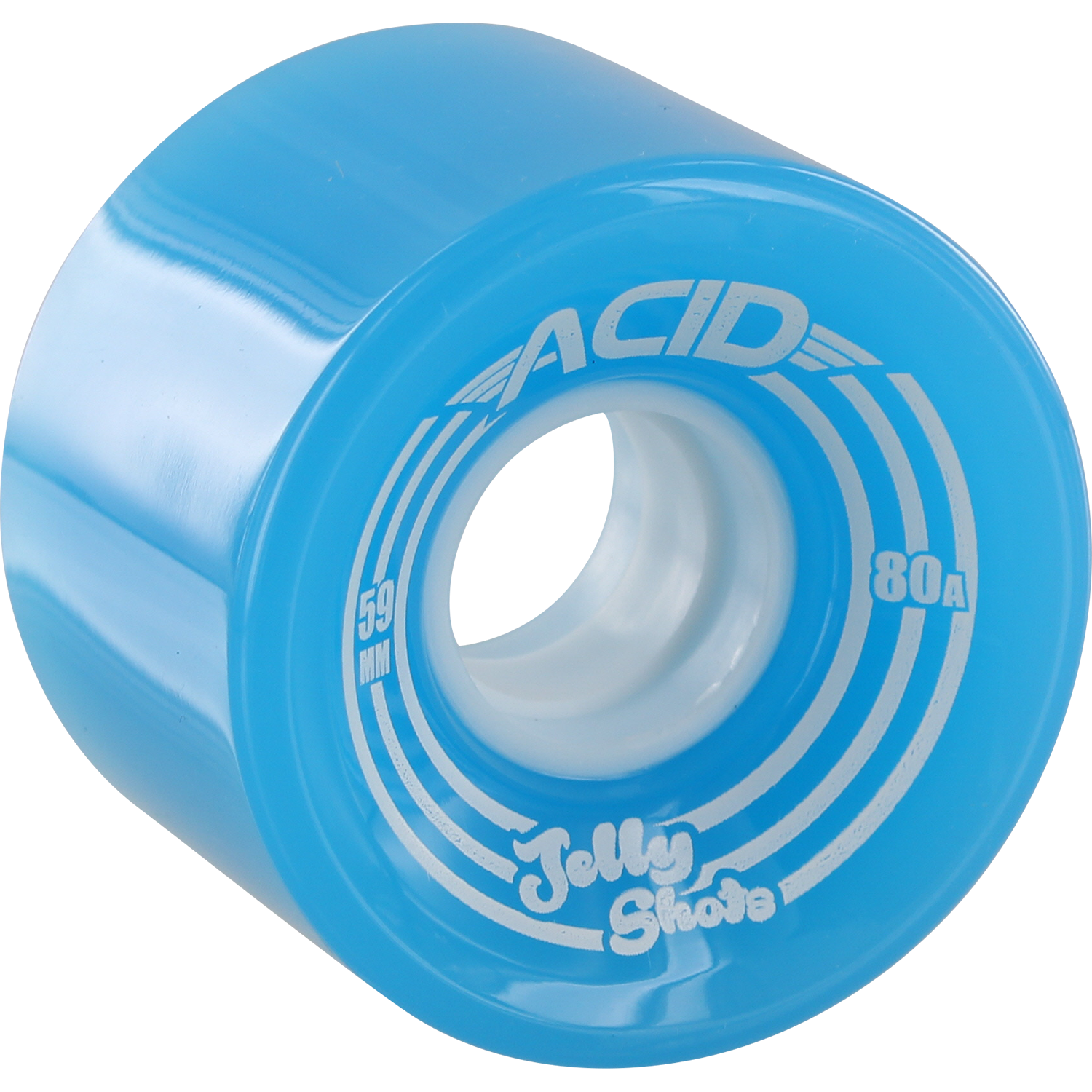 Blue 59mm 82a Acid Jelly Skateboard Wheels - Set of 4 - Perfect for Street Skating & Smooth Rides