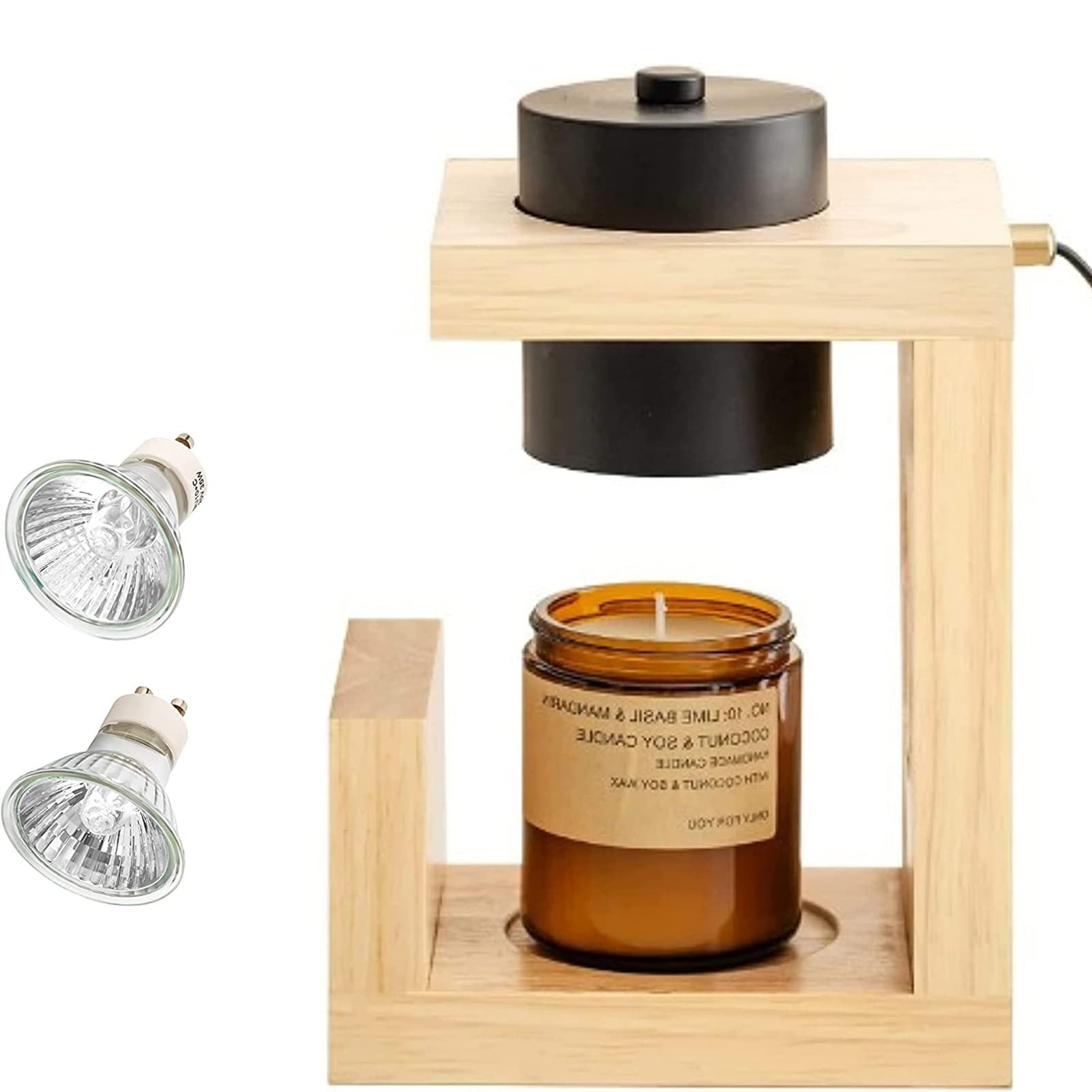 AFGZQ Electric Wax Warmer with LED Night Light - Wooden Aromatherapy Candle Wax Melt Burner for Home, Office, Bedroom - Perfect for Relaxation, Gifts & Decor