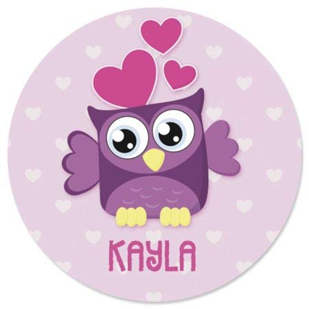 Personalized Owl Stickers for Kids - 48 Adhesive Labels (2 Sheets) for Envelope Sealing, Party Favors, Scrapbooking & DIY Crafts | Perfect for Birthday Parties, School Projects & Gift Wrapping