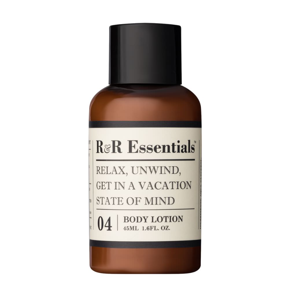 R&R Essentials Moisturizing Body Lotion - 45ml Travel Size for Dry Skin | Hydrating & Nourishing Cream for Hands, Feet & Body | Perfect for On-the-Go, Gym Bag & Office Use