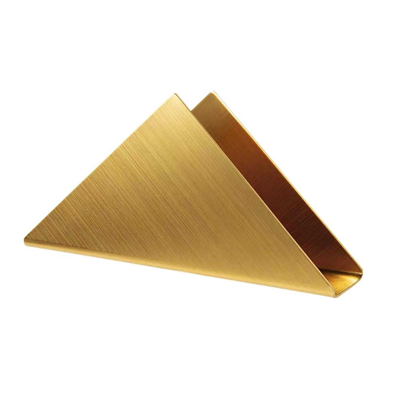 Premium Gold Napkin Holder - Freestanding Steel Tissue Dispenser for Dining Table, Kitchen Countertop & Guest Towels | Elegant Triangle Design | Perfect for Restaurants, Weddings & Home Decor