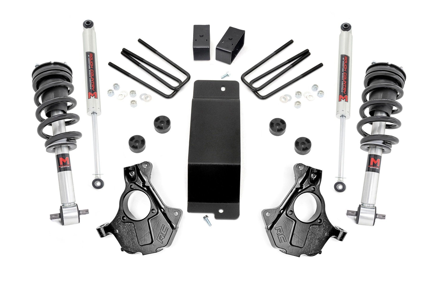 3.5 Inch Lift Kit for Chevy/GMC 1500 (2007-2013) - Heavy Duty Cast Steel Lower Control Arms & M1 Strut | Off-Road Suspension Upgrade for Trucks & 4x4 Vehicles