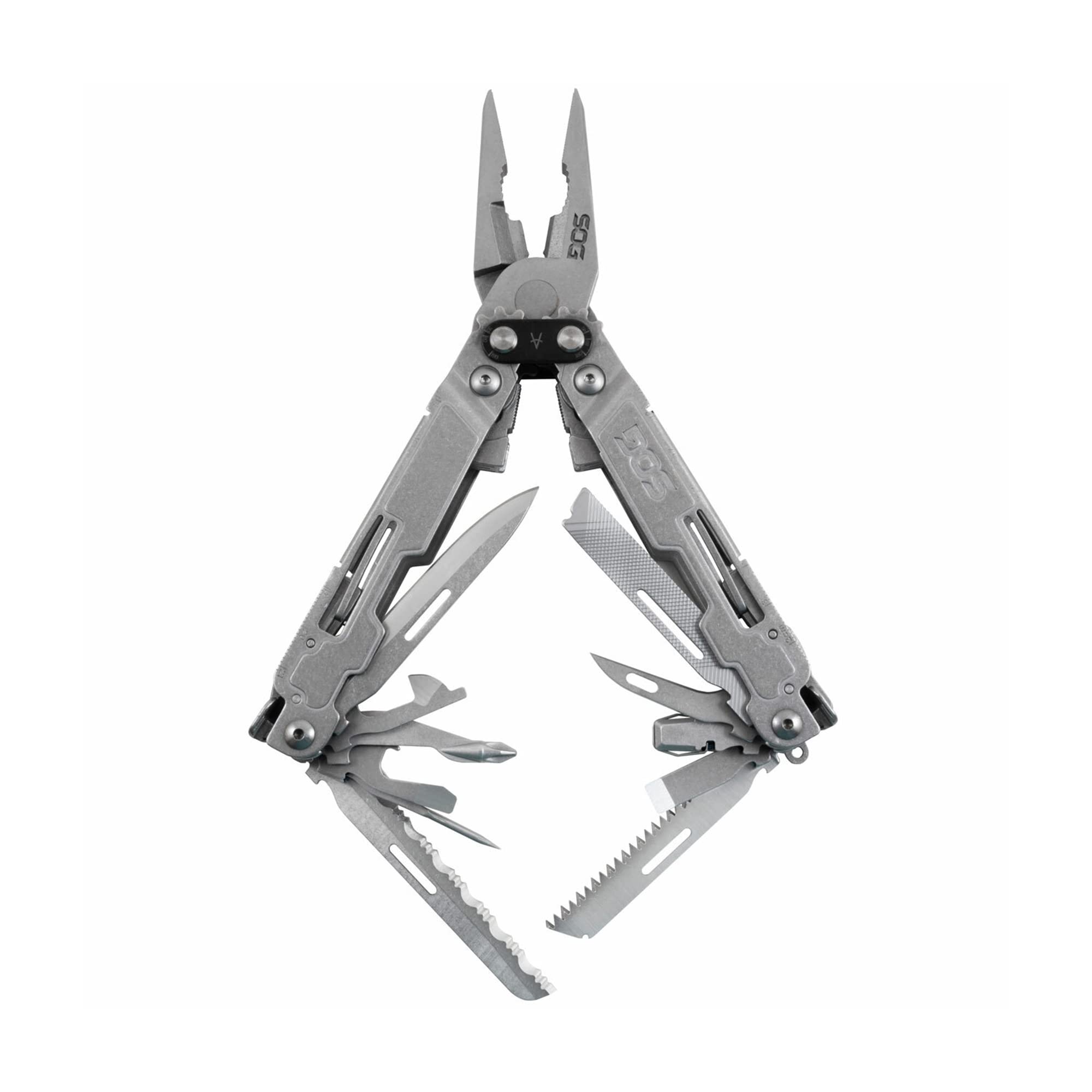 SOG PowerAccess Deluxe Multi-Tool with Stone Wash Finish - Compact Clamshell Packaging - Perfect for Camping, Hiking & Everyday Carry (EDC)