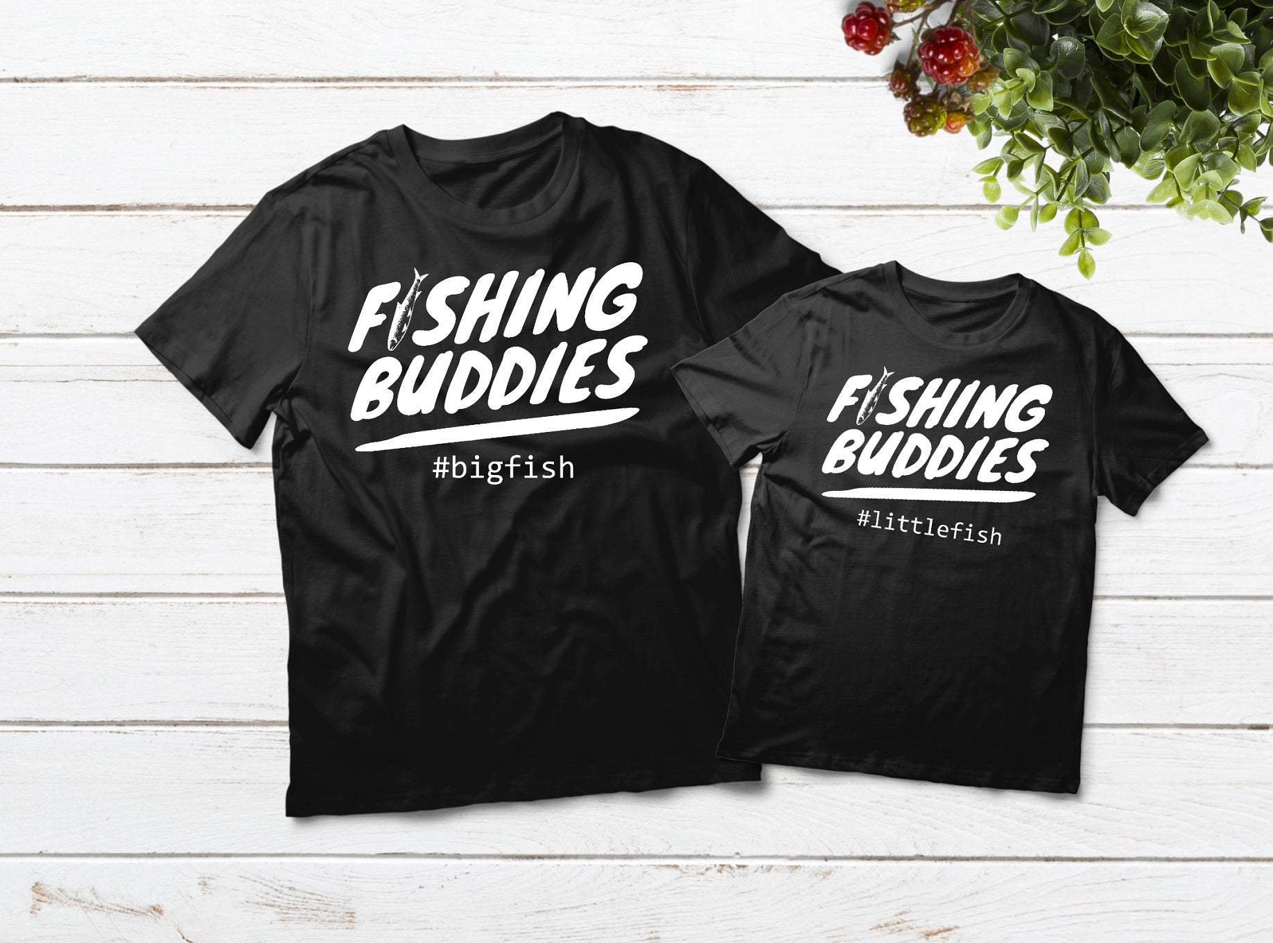 Father Son Matching Shirts - Fishing Buddies Outfits for Dad and Me | Perfect for Father's Day, Fishing Trips & Family Photos