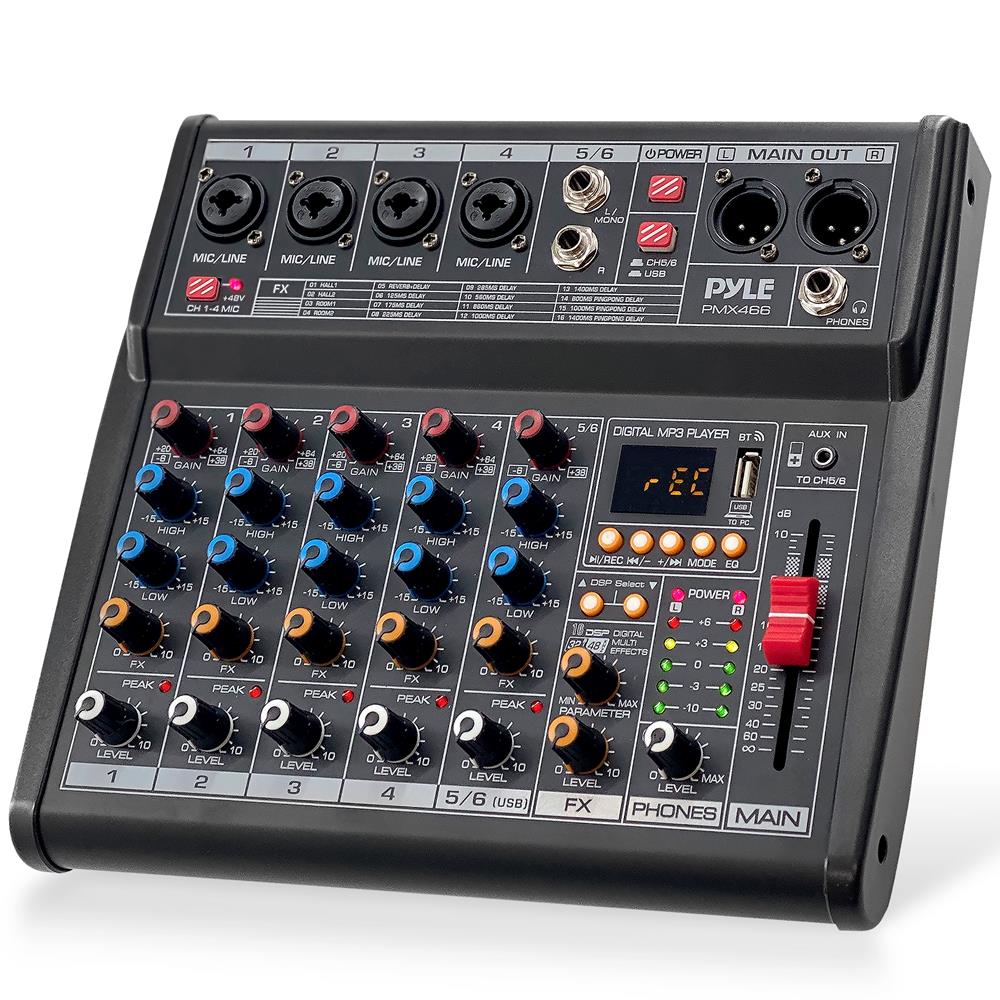 Professional Compact Audio Mixer - 4-Channel USB Audio Interface for Podcasting, Live Streaming & Music Recording | Portable Studio Sound Mixer for Home & Studio Use