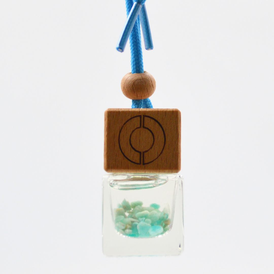 Premium Cello Crystal Car Air Freshener - Crisp Cotton & Turquoise Scent - Long-Lasting Fragrance for Cars, Home & Office | Perfect for Everyday Use, Gifts & Aromatherapy
