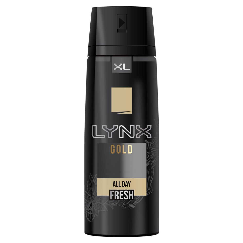 Lynx Gold Body Spray for Men - 200ml Long-Lasting Fragrance - Fresh & Invigorating Scent for Daily Use, Gym, Work & Night Out