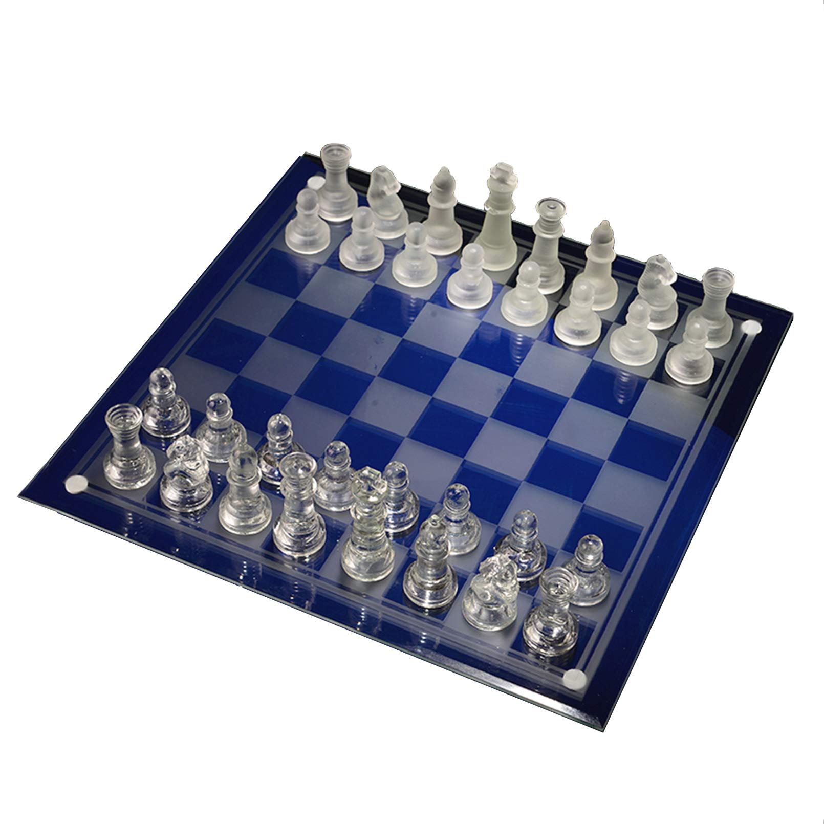 Premium Crystal Glass Travel Chess Set - Transparent Chess Board for Kids, Teens & Adults | Educational Board Game for Family, Travel & Gifts | Portable Strategy Game for Home, Office & Outdoor Use