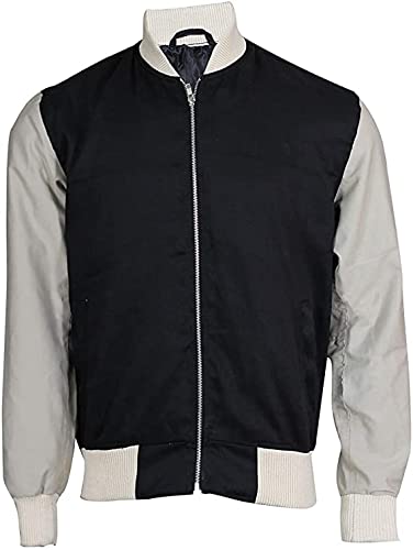 Ansel Elgort Varsity Letterman Bomber Jacket - Baby Driver Inspired Outfit for Men | Perfect for Cosplay, Halloween Costume & Retro Fashion