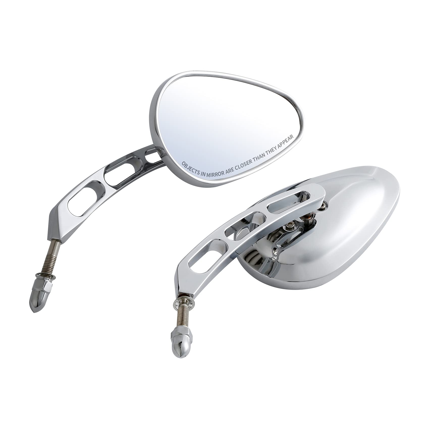 TCT-MOTORPARTS 8mm Rear View Mirrors for Harley Davidson Touring Street Glide FLHX (2006-2017), Dyna Street Bob FXDB (2007-2017), Softail Fat Boy FLSTF (1990-2017) - Universal Fit, Durable Motorcycle Accessories for Enhanced Safety & Style on the Road