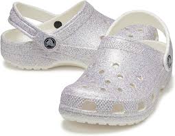 CROCS Classic Glitter Clogs for Kids - Sparkly Mystic Glitter Slip-On Shoes | Comfortable & Lightweight for School, Play & Everyday Wear