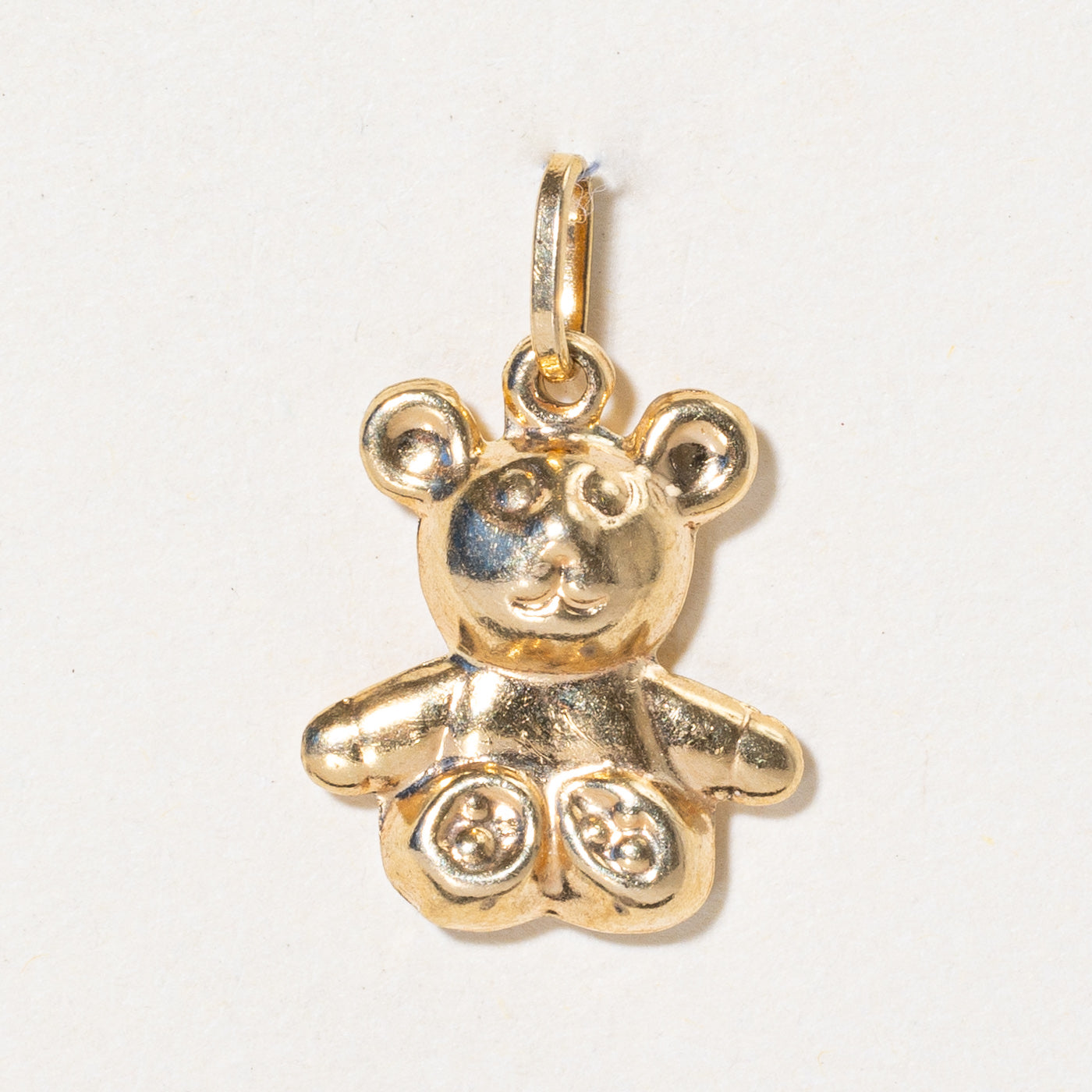 18K Yellow Gold Teddy Bear Charm Pendant - Elegant Jewelry Gift for Women & Girls - Perfect for Birthdays, Anniversaries & Valentine's Day