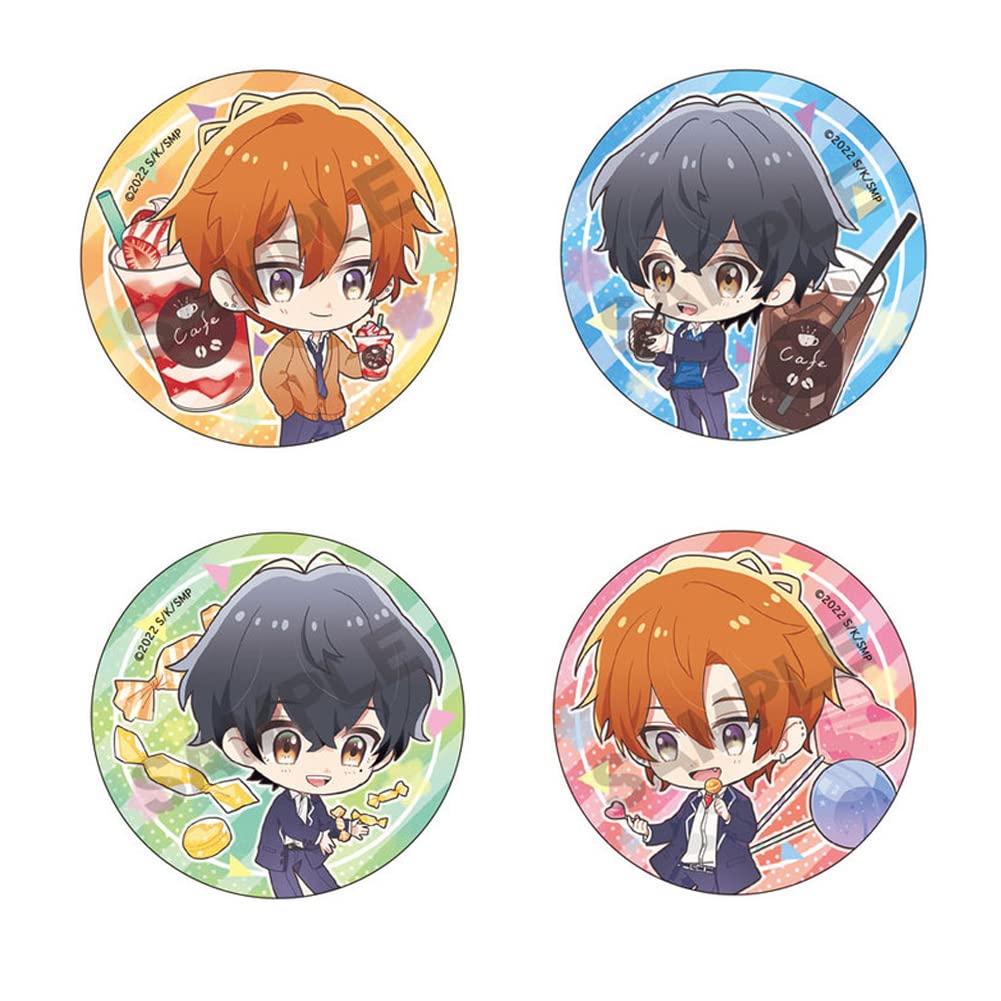Sasaki and Miyano Anime Badge Set - 4PC Manga Cosplay Pins for Fans - Perfect for Conventions, Gifts, and Collectibles