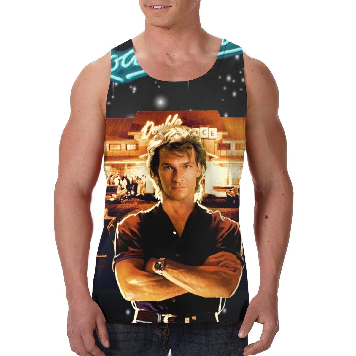 Premium Swayze Handsome Men's Tank Top Undershirt - Breathable & Comfortable for Gym, Workout, and Casual Wear