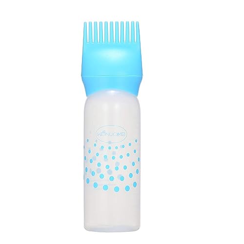 Luxuria Hair Oil & Hair Dye Applicator Bottle with Comb - Professional Salon Hair Coloring Tool for Roots & Highlights (1pc, Blue) - Perfect for At-Home Hair Treatments & Salon Styling