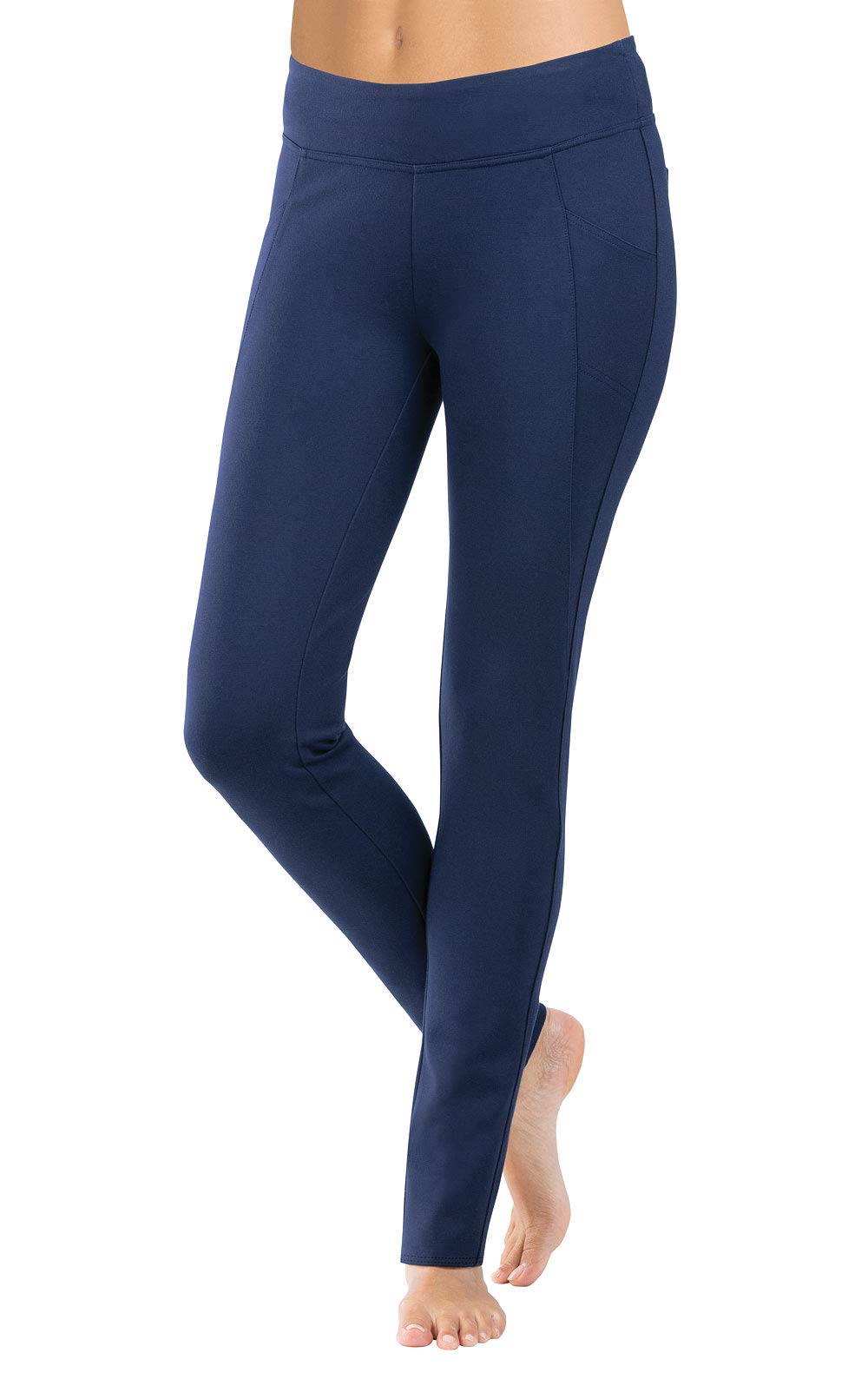 Women's Black PajamaJeans Yoga Pants - Comfortable Stretchy Dress Pants for Yoga, Lounge & Work | Perfect for Workout, Office & Relaxing at Home