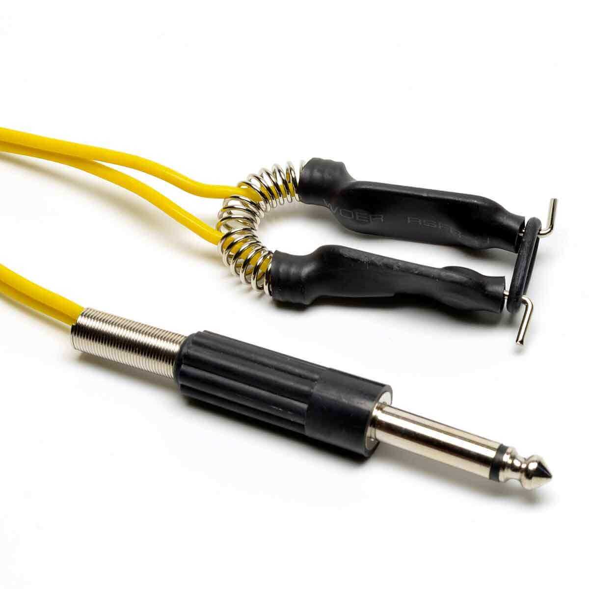 Professional Tattoo Machine Clip Cord - 10ft Heavy Duty Yellow Power Cable for Tattoo Artists - Perfect for Studio, Home & Travel Tattooing