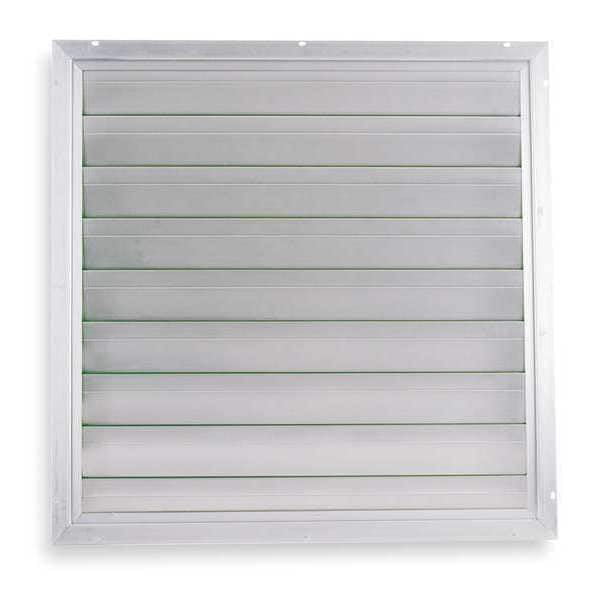 36 Inch Mill Finish Aluminum Fan Shutter - Durable & Weather-Resistant for Outdoor Ventilation & Home Cooling