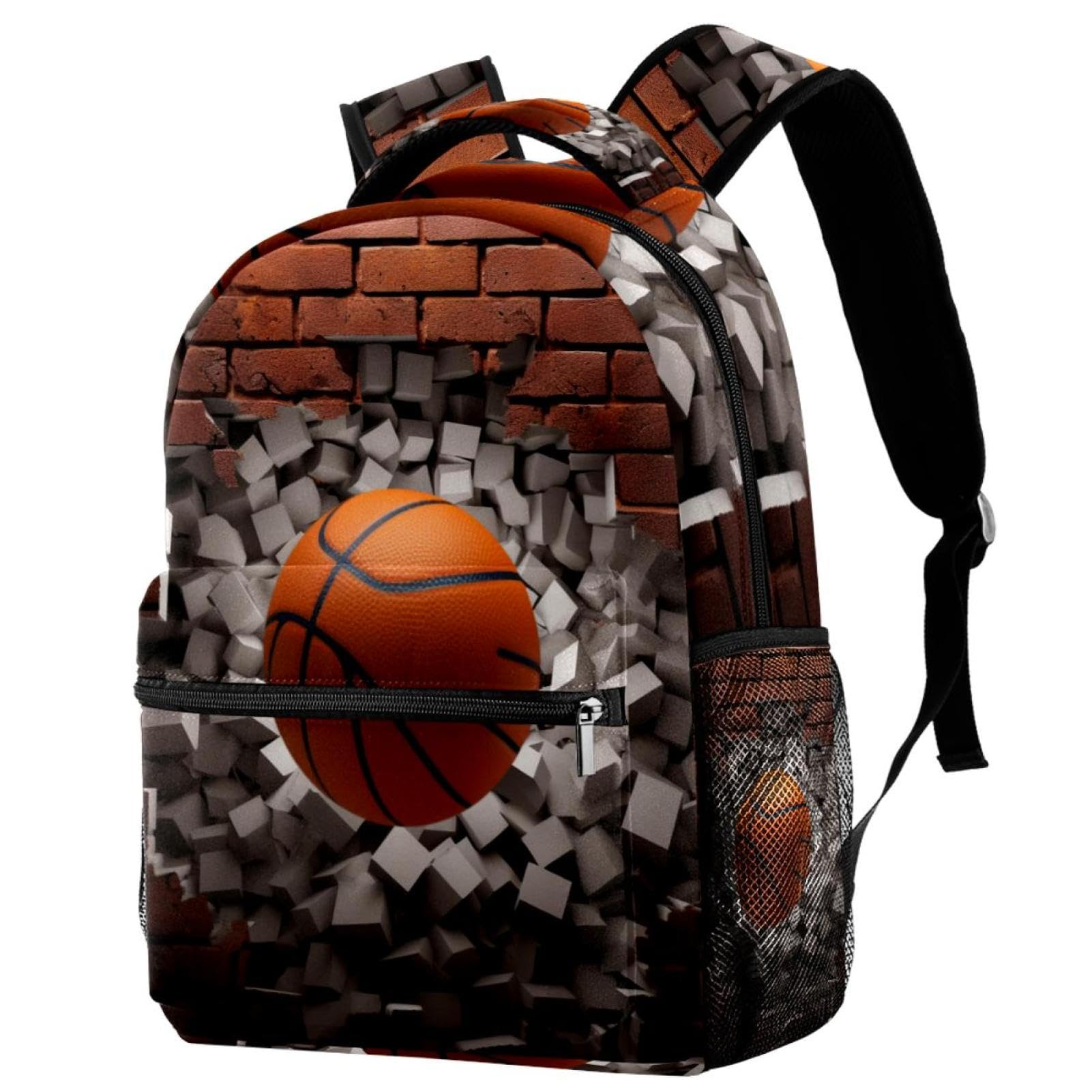 Men's & Women's Travel Backpack - Lightweight Durable Carry-On Backpack for Hiking, Gym & Daily Use | Basketball Wall Art Abstract Design