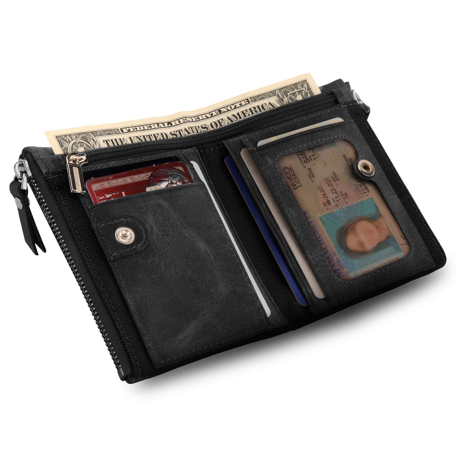 Premium Genuine Leather RFID Blocking Bifold Wallet for Men & Women - Slim Multi-Purpose Credit Card Holder for Travel, Business & Everyday Use