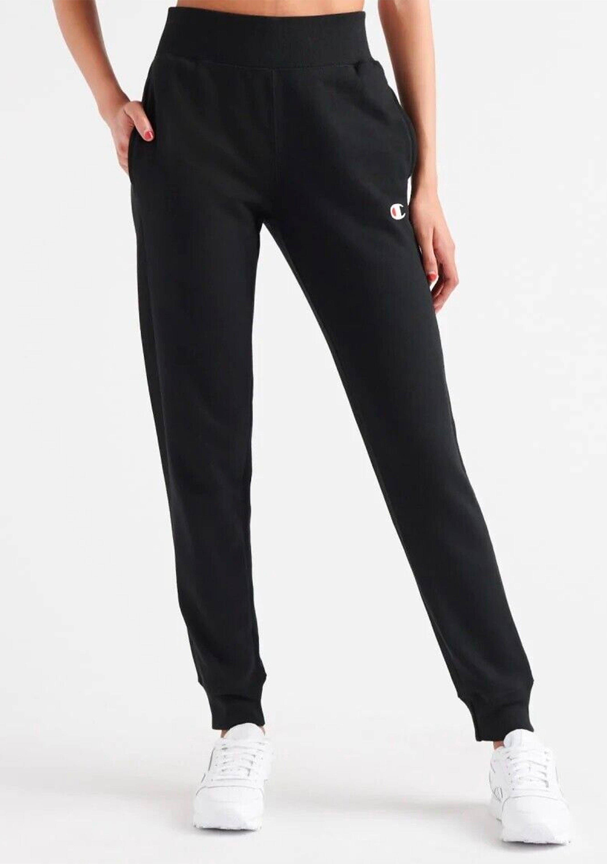 Champion Women's Reverse Weave Joggers - Black | Comfortable Fleece-Lined Sweatpants for Running, Yoga & Lounge Wear