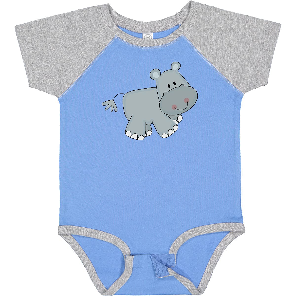 Inktastic Cute Smiling Baby Hippo Onesie - Soft Cotton Infant Bodysuit for Newborns & Toddlers - Perfect for Playtime, Photo Shoots & Everyday Wear