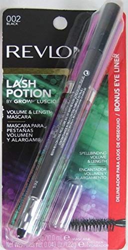 Revlon Lash Potion Mascara & Eyeliner Set - Volumizing & Lengthening Mascara with Bonus Blackened Black Eyeliner (#002) for Dramatic Lashes & Defined Eyes - Perfect for Date Night, Parties & Everyday Glam