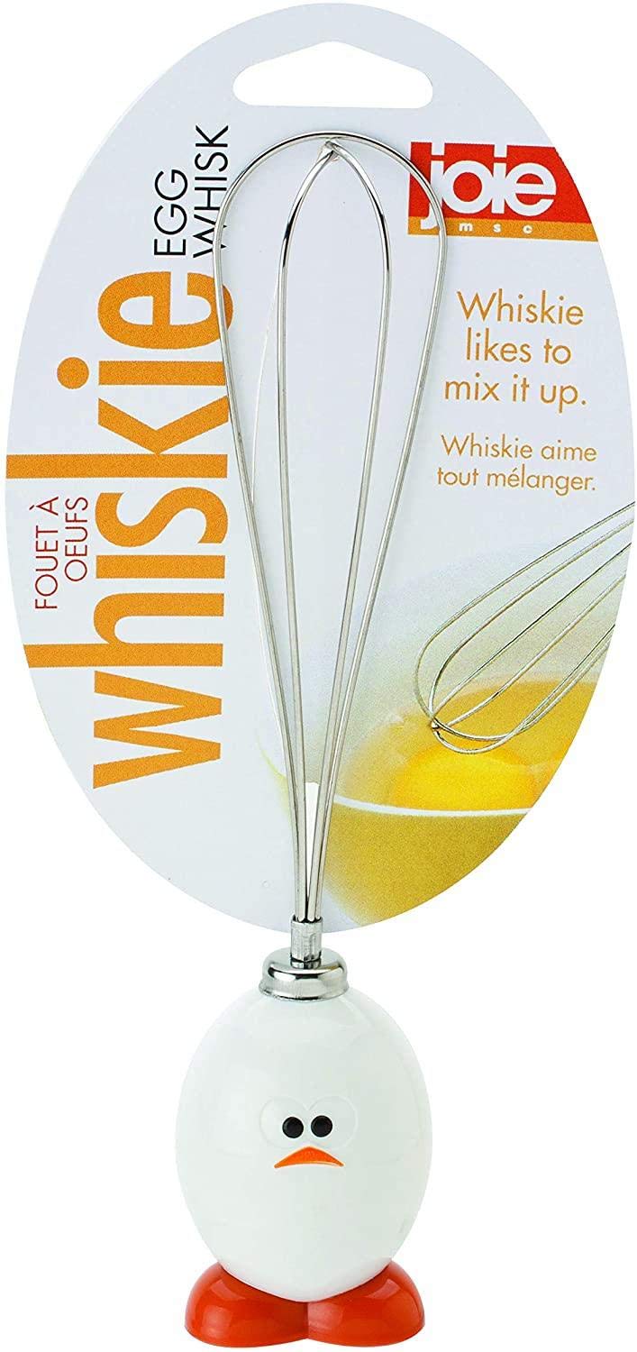 Joie Whisky Egg and Batter Whisk - Stainless Steel Wire Kitchen Tool for Mixing Cocktails, Baking & Cooking | Durable White Design | Perfect for Bartenders, Bakers & Home Chefs