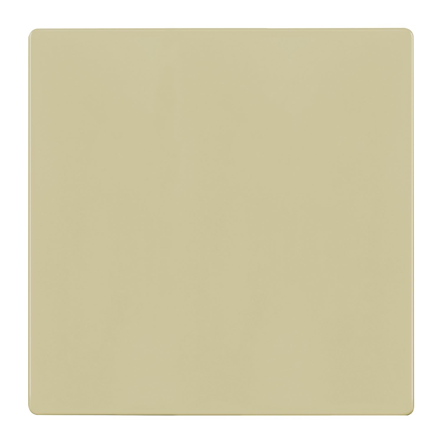 2 Gang Screwless Blank Wall Plate, Ivory - Smooth Cover for Electrical Outlets, Home & Office Decor