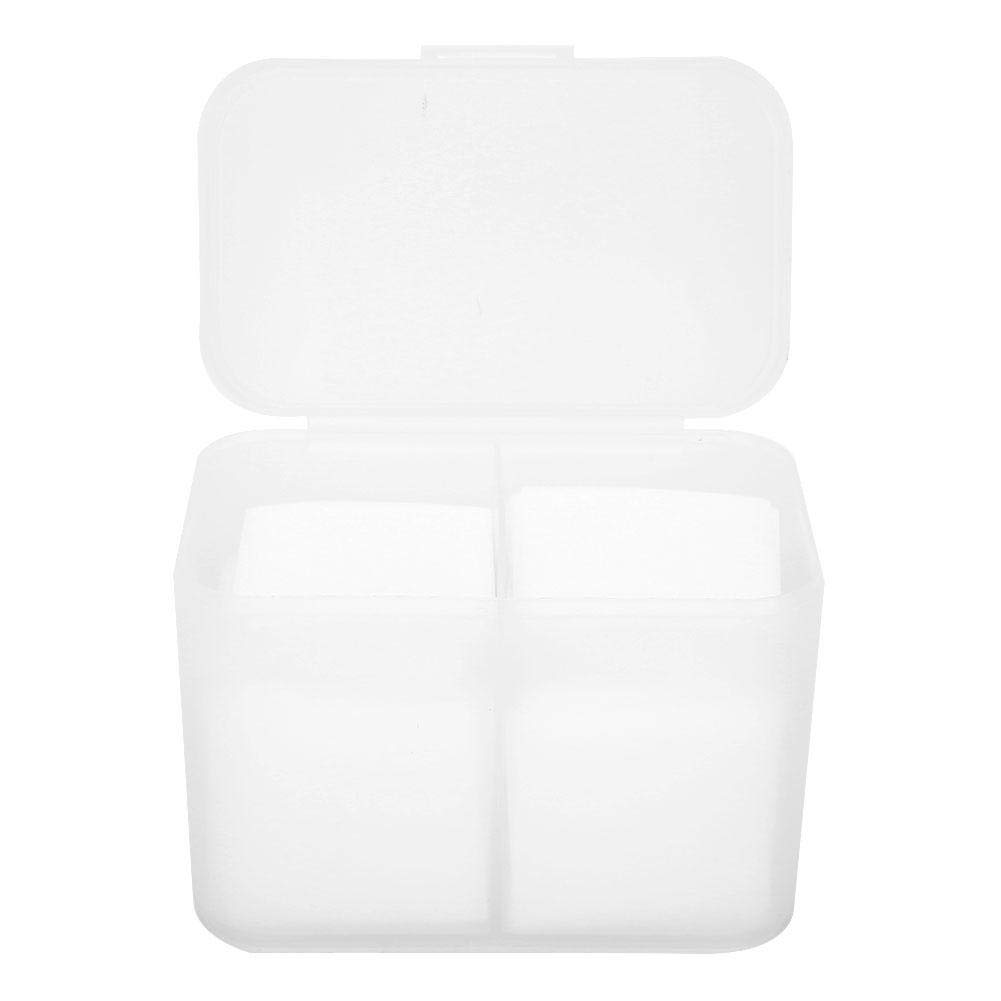 Clear Nail Art Storage Box with Polish Remover Pad - 60 Slots Nail Polish Organizer Case for Salon & Home Manicure - Portable Nail Accessories Holder for Travel & Professional Use