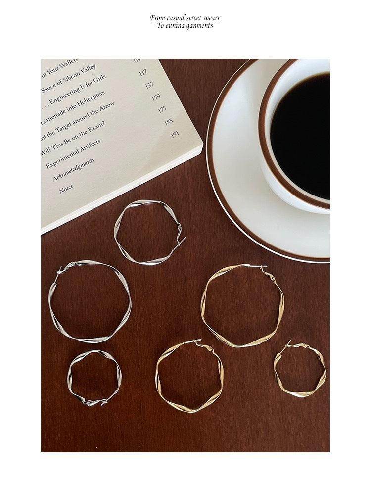 Stylish Mobius Hoop Earrings - 925 Sterling Silver Minimalist Dangle Earrings for Women | Perfect for Everyday Wear, Office & Date Night