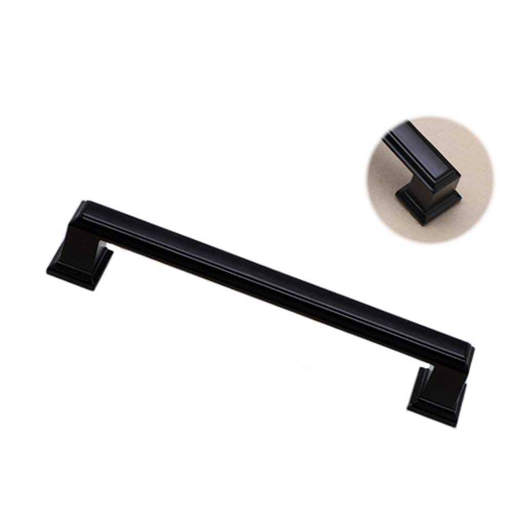 Black Square Foot Cabinet Pulls 10-Pack - Kitchen & Bathroom Hardware for Doors & Drawers