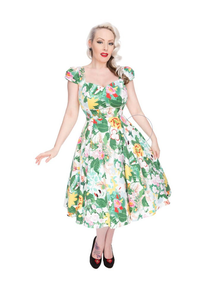 Floral Print Swing Dress for Women - Summer Boho Maxi Dress with Pockets - Perfect for Garden Parties, Beach Vacations & Casual Outings
