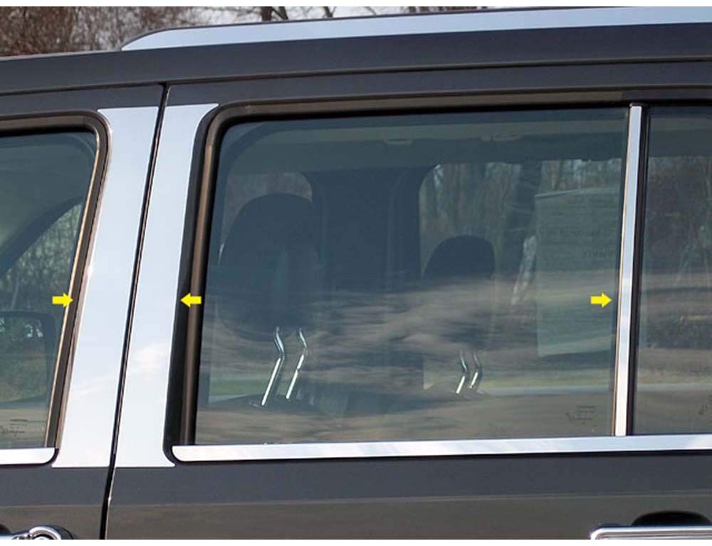 2008-2012 Jeep Liberty Stainless Steel Pillar Post Trim Kit - 6 Piece Set (PP48071) | Exterior Accessories for Car Protection & Style Enhancement