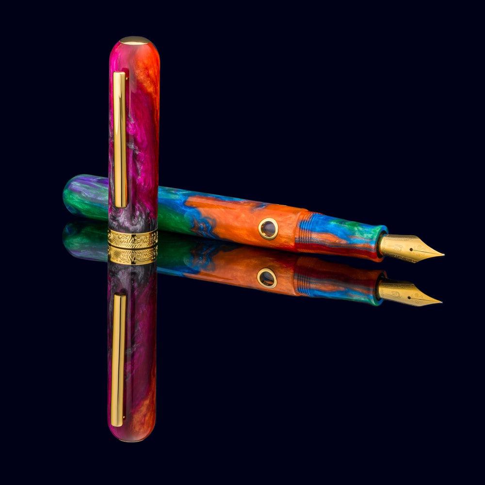 Nahvalur (Narwhal) Macaw Fountain Pen - Limited Edition 2023 - Premium Writing Instrument for Calligraphy, Journaling & Gift Giving