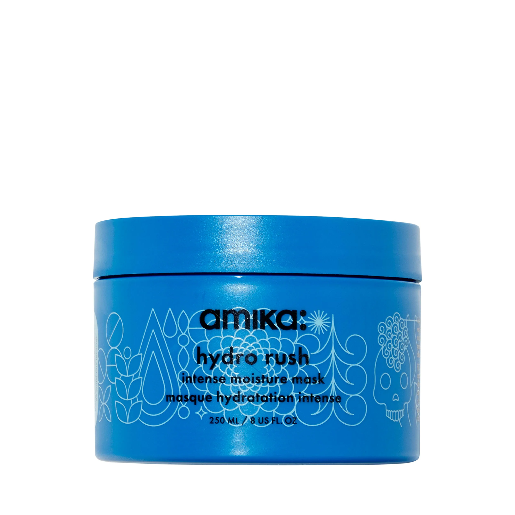 Amika Hydro Rush Intense Moisture Hair Mask for Dry Damaged Hair - Deep Conditioning Treatment for Hydration & Repair - Perfect for Salon Quality Results at Home
