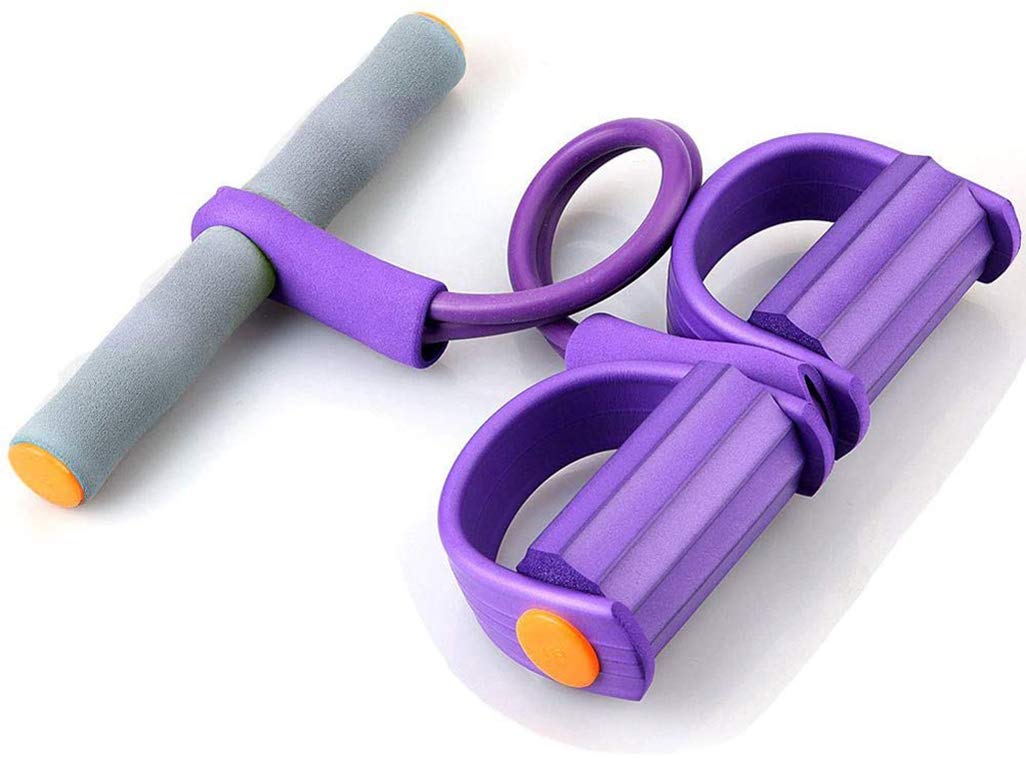 DASHUAIGE 4-Tube Tummy Trainer & Body Expander - Adjustable Elastic Pull Rope for Home Gym, Yoga, Sit-ups, Waist Slimming, Leg & Arm Workouts - Perfect for Fitness, Bodybuilding & Weight Loss