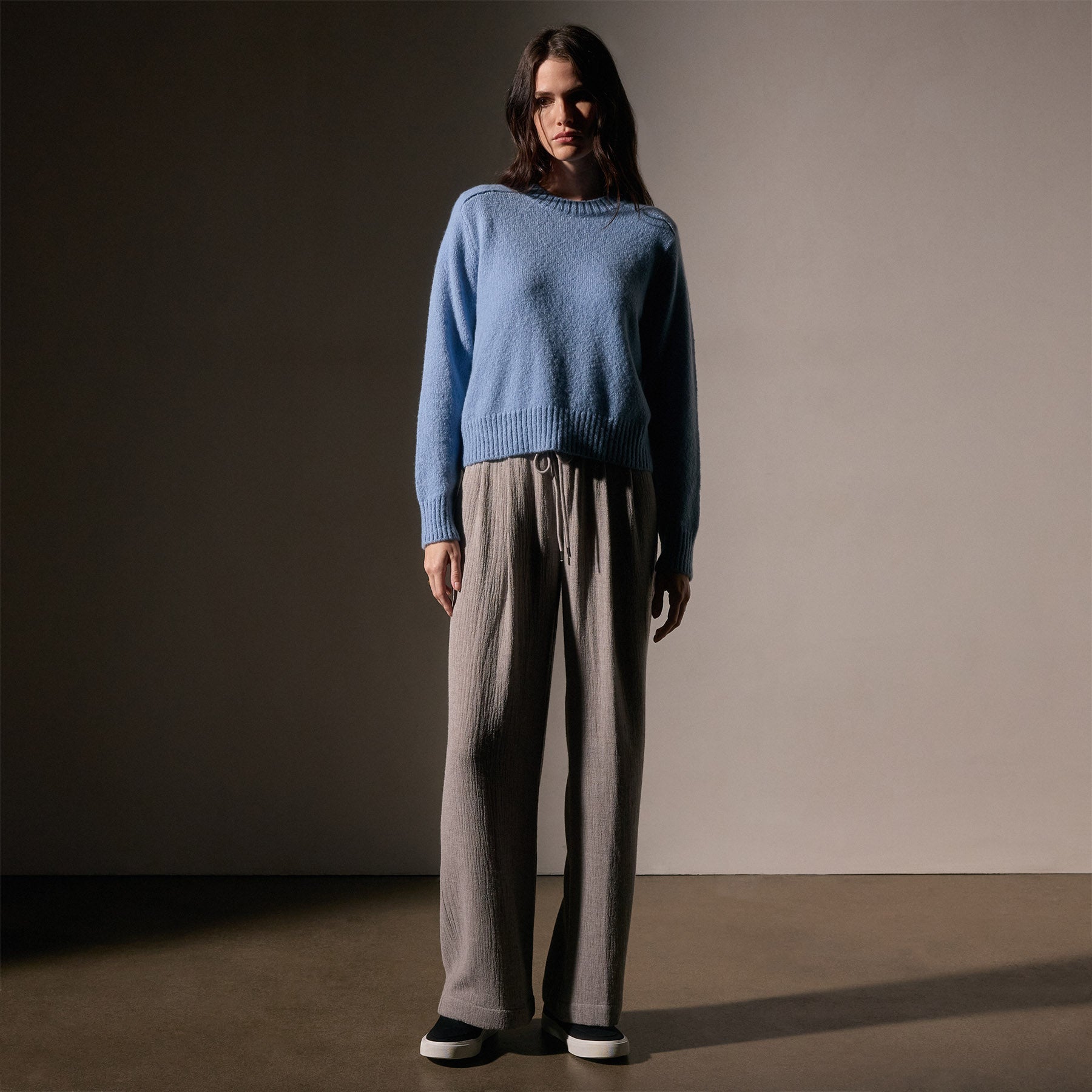 Luxury Cashmere Sweater for Women - Soft Crew Neck Azure Blue Pullover for Fall & Winter | Perfect for Office, Travel & Casual Wear
