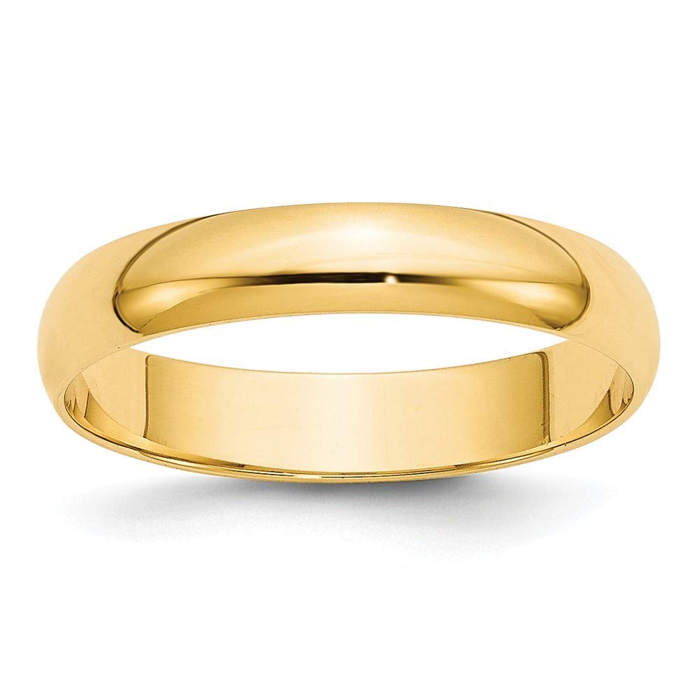 14K LTW Half Round Band Ring for Women - White Gold, Yellow Gold, Rose Gold - Available in Sizes 2.5mm to 8mm (2mm, 3mm, 4mm, 5mm, 6mm, 7mm) - Perfect Wedding, Anniversary, Birthday Gift & Everyday Elegant Jewelry