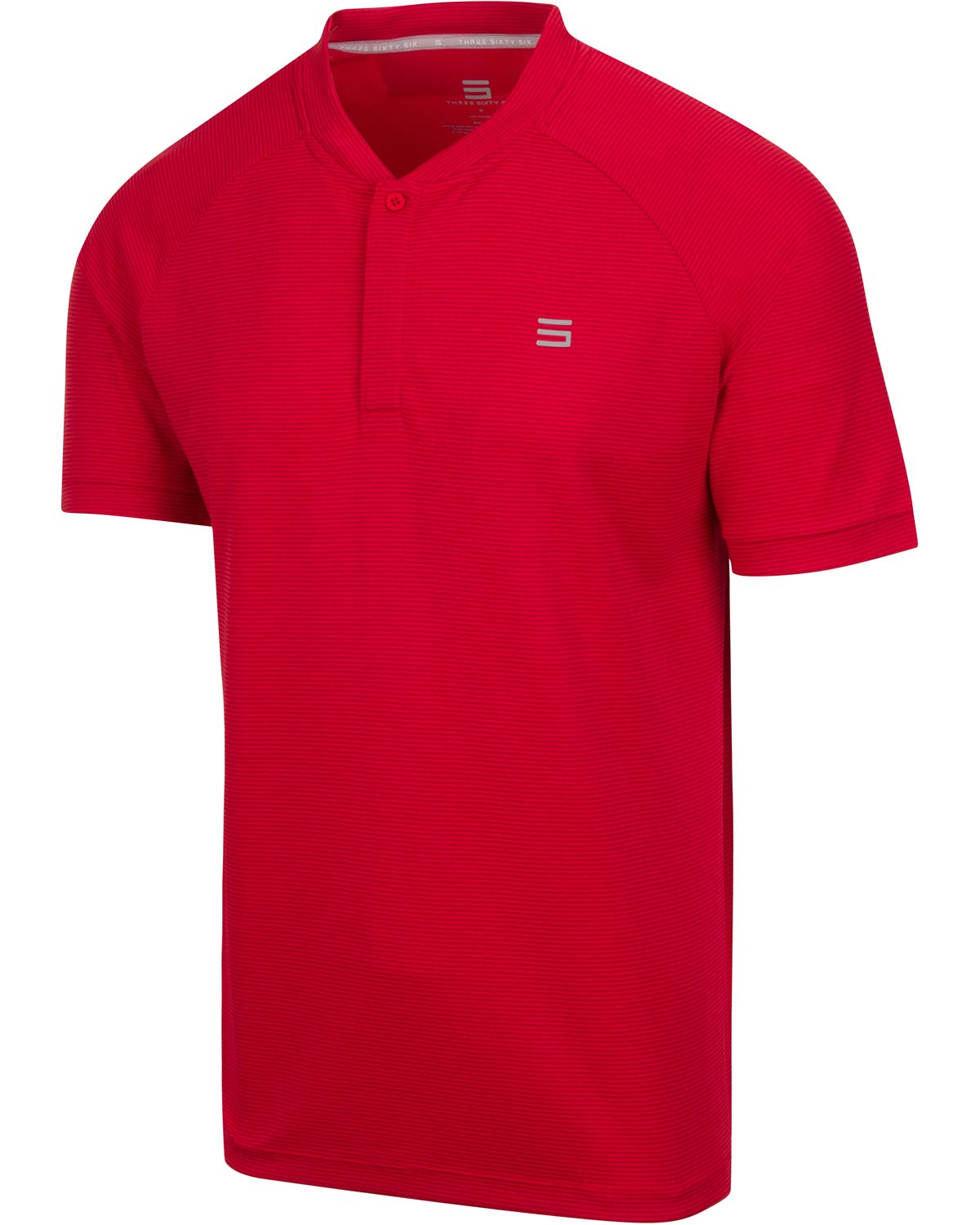Three Sixty Six Men's Collarless Golf Shirts - Dry Fit Short Sleeve Polo for Casual Wear | Lightweight Breathable Performance Shirt for Golf, Office & Summer Outings