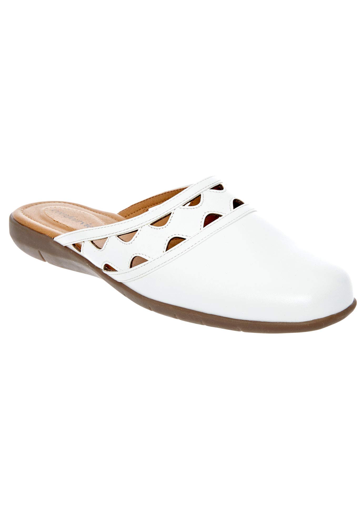 Comfortview Women's Wide Width The McKenna Mule - Slip On Casual Shoes for Women with Arch Support | Perfect for Work, Travel & Everyday Wear