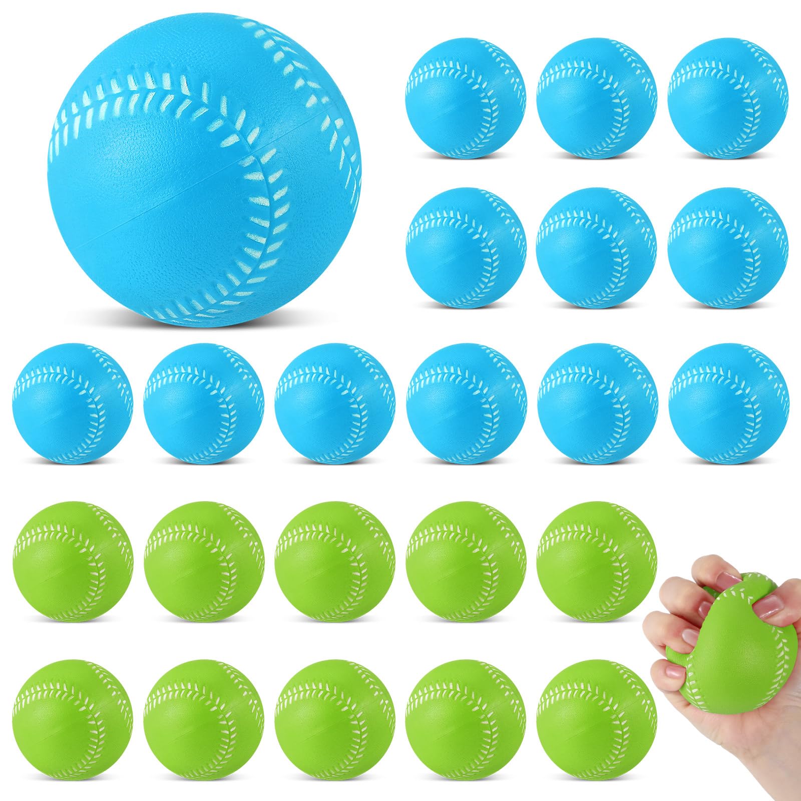 Outus 24 Pack 9 Inch Soft Foam Baseballs for Kids - Safe Practice Baseballs for Youth & Teen Players - Indoor/Outdoor Training Balls - Perfect for Backyard, School PE Class, and Baseball Drills