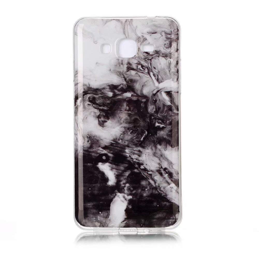 Premium Marble Painted Soft Case with Ring Holder & Kickstand for Samsung Galaxy S7 - Slim Protective Phone Cover for Women & Men, Perfect for Work, Travel and Daily Use