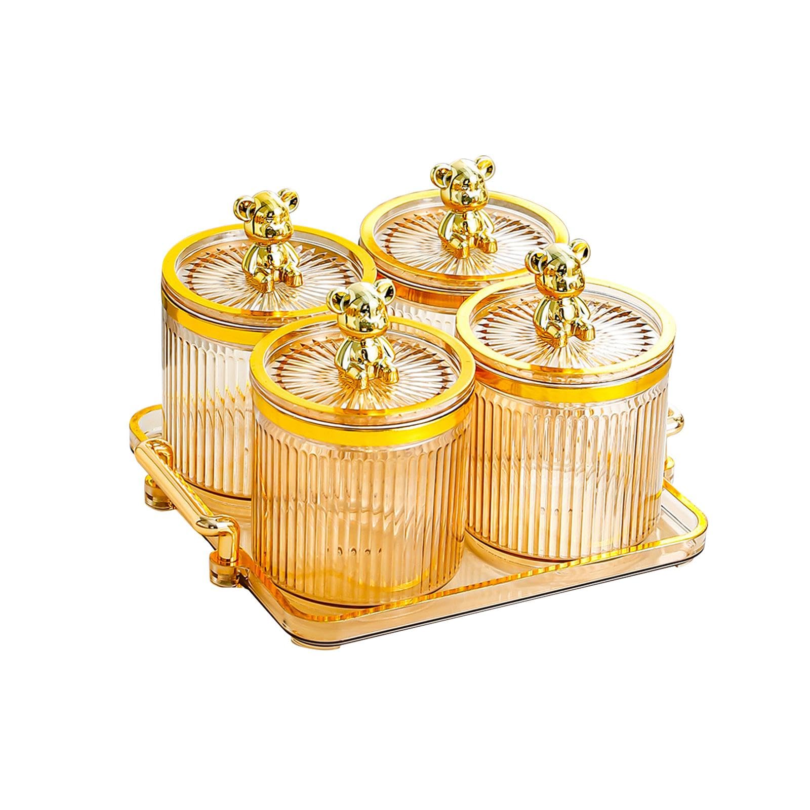 CALANDIS® Gold Divided Dried Fruit Dish - Modern Nordic Style Serving Tray for Nuts, Snacks, and Wedding Party | Elegant Kitchen Fruit Plates Set (1 Set) - Perfect for Entertaining, Holiday Gatherings, and Home Decor