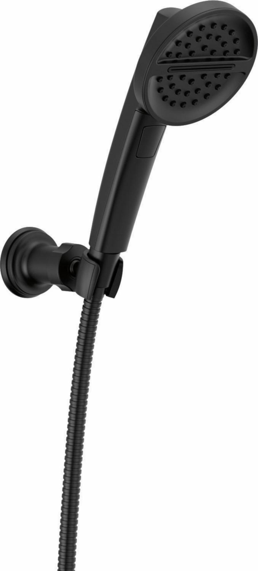 Delta Matte Black 3-Setting Wall Mount Hand Shower 55386 BL - Perfect for Bathroom, Spa & Relaxation