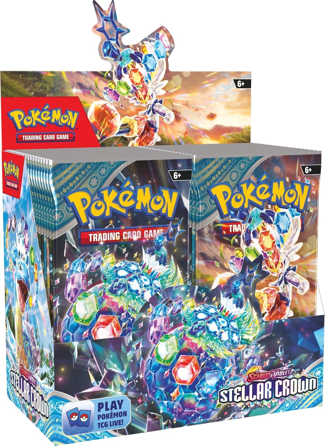 Pokemon Scarlet & Violet Stellar Crown Booster Box - 36 Packs of Trading Cards for Collectors & Players - Perfect for Battles, Trading & Display