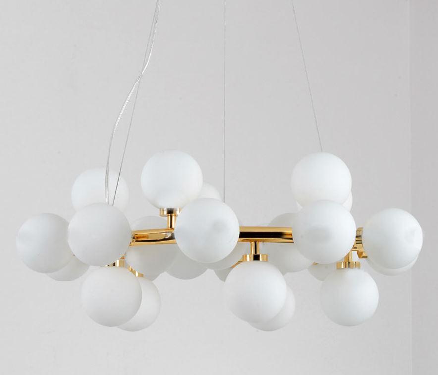 Modern LED Chandelier with Molecular Magic Beans DNA Design - Elegant Lighting Fixture for Living Room, Dining Room & Bedroom - Perfect for Home Decor, Dinner Parties & Romantic Ambiance